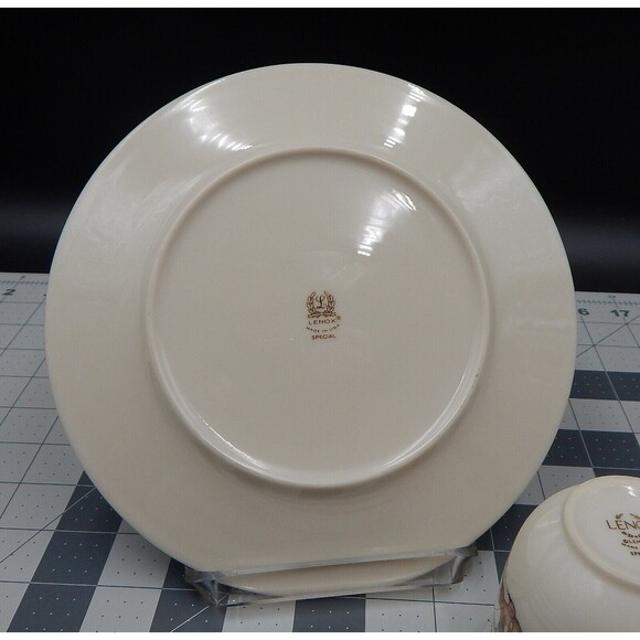 Lenox Special Children's Plate & Cup Set Silver Edge Porcelain Hobby Horse USA - Picture 7 of 8